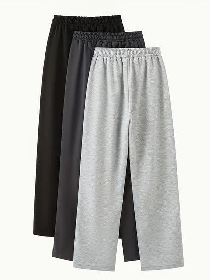 3pcs Women’s High-Waisted Casual Joggers Set – Drawstring Waist, Elastic Cuffs & Side Pockets