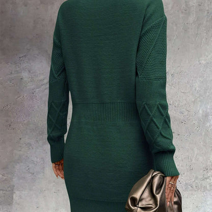 Oversized Chunky Ribbed Knit Sweater Dress for Women