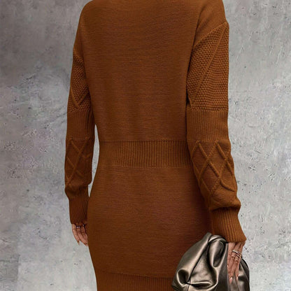 Oversized Chunky Ribbed Knit Sweater Dress for Women