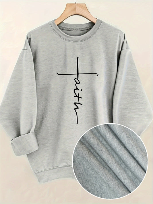 Faith Printed Hoodie – Soft, Casual Everyday Wear - D&M Boutique 