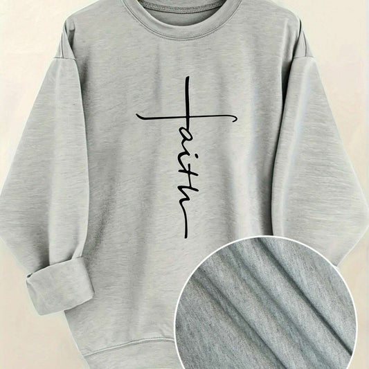 Faith Printed Hoodie – Soft, Casual Everyday Wear - D&M Boutique 