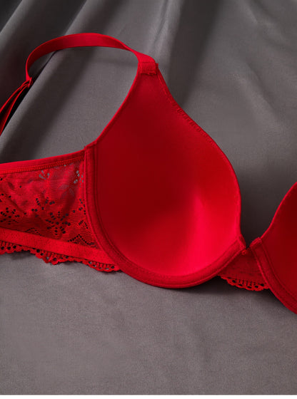 3pcs Fashion Lace Splicing Underwear with No Trace Collection and Accessory Breasts for Women'S Underwear