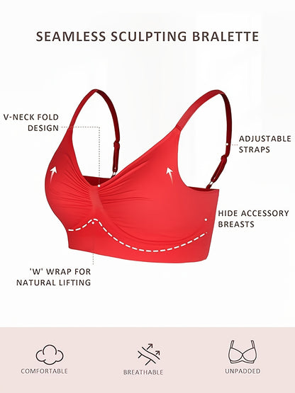 [Push-Up Seamless Bra] Push-Up Seamless Bra For Women | Breathable Back Control Bra