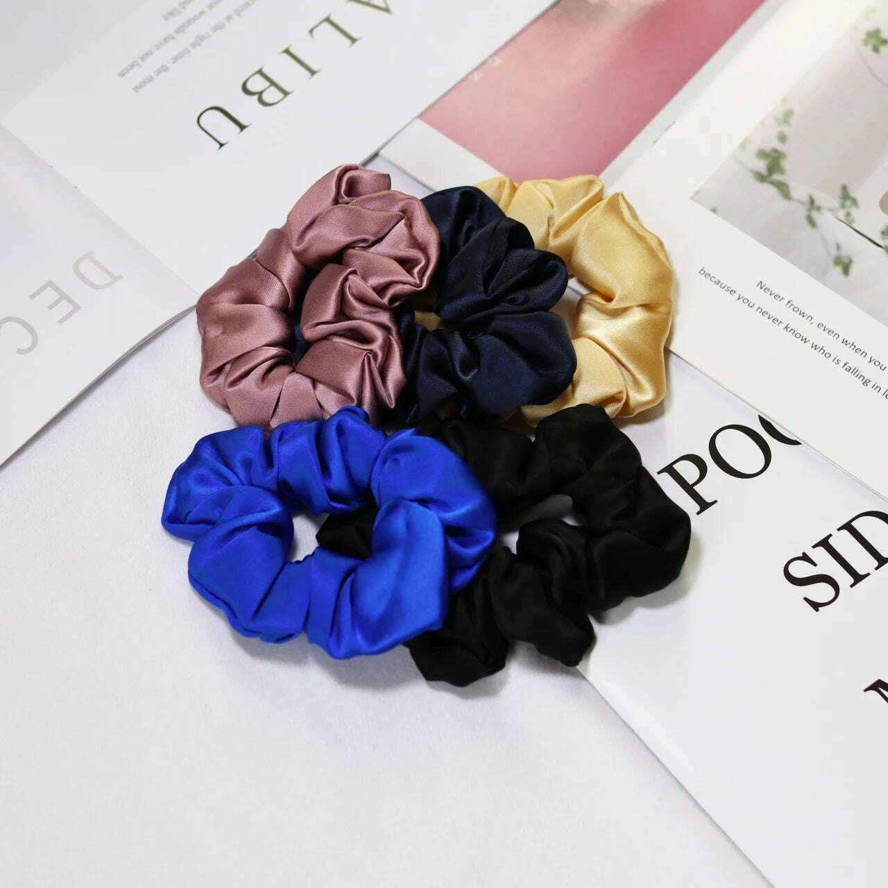 100% Natural Silk Scrunchies – Elastic Hair Bands for Women
