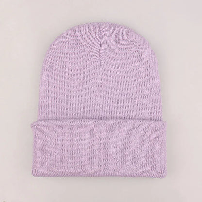 Fashion Solid Color Knitted Beanies Hat Winter Warm Ski Hats Men Women Multicolor Skullies Caps Soft Elastic Cap Sport Bonnet