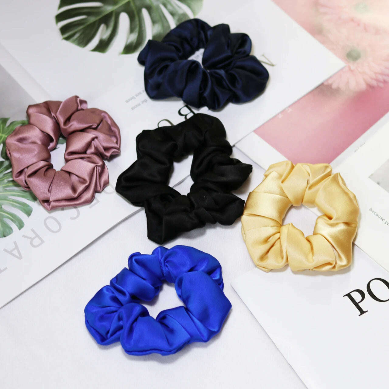 100% Natural Silk Scrunchies – Elastic Hair Bands for Women