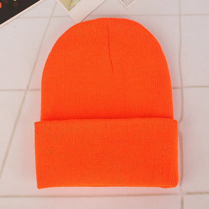 Fashion Solid Color Knitted Beanies Hat Winter Warm Ski Hats Men Women Multicolor Skullies Caps Soft Elastic Cap Sport Bonnet