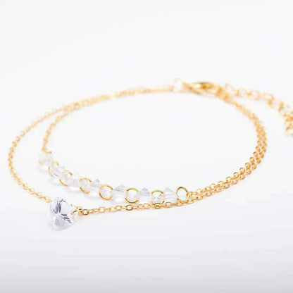 Punk Charm Bracelet Bracelet Fashion New Temperament Popular Jewelry Leaf Crystal Women's 4-piece Set Bracelet Wholesale - D&M Boutique