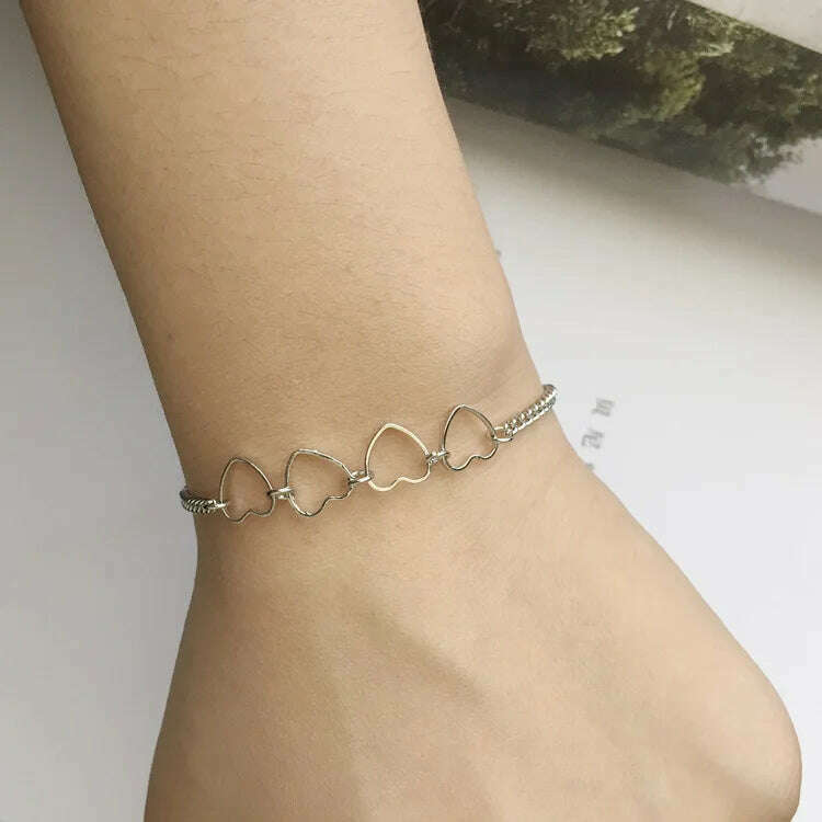 Punk Charm Bracelet Bracelet Fashion New Temperament Popular Jewelry Leaf Crystal Women's 4-piece Set Bracelet Wholesale - D&M Boutique