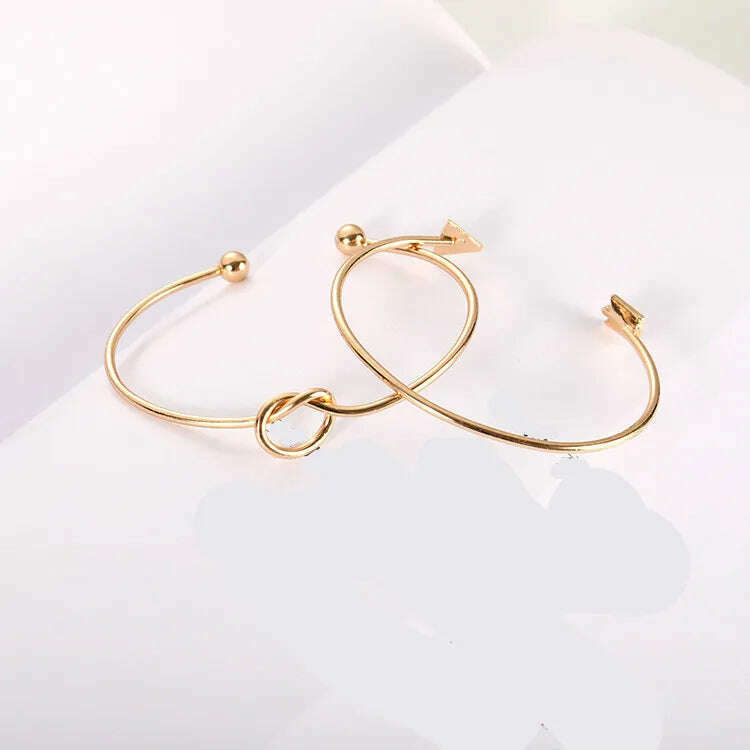 Punk Charm Bracelet Bracelet Fashion New Temperament Popular Jewelry Leaf Crystal Women's 4-piece Set Bracelet Wholesale - D&M Boutique