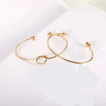 Punk Charm Bracelet Bracelet Fashion New Temperament Popular Jewelry Leaf Crystal Women's 4-piece Set Bracelet Wholesale - D&M Boutique