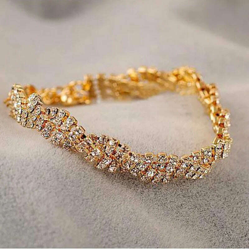 Punk Charm Bracelet Bracelet Fashion New Temperament Popular Jewelry Leaf Crystal Women's 4-piece Set Bracelet Wholesale - D&M Boutique