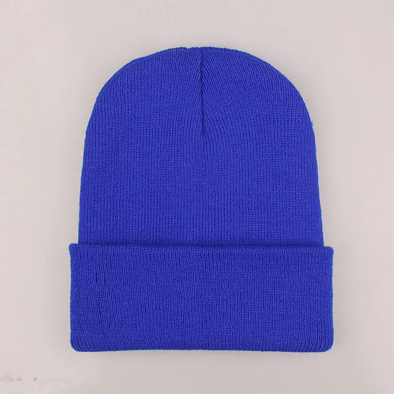 Fashion Solid Color Knitted Beanies Hat Winter Warm Ski Hats Men Women Multicolor Skullies Caps Soft Elastic Cap Sport Bonnet