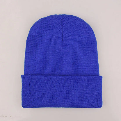 Fashion Solid Color Knitted Beanies Hat Winter Warm Ski Hats Men Women Multicolor Skullies Caps Soft Elastic Cap Sport Bonnet
