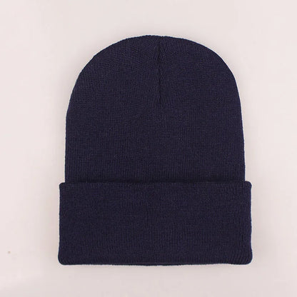 Fashion Solid Color Knitted Beanies Hat Winter Warm Ski Hats Men Women Multicolor Skullies Caps Soft Elastic Cap Sport Bonnet