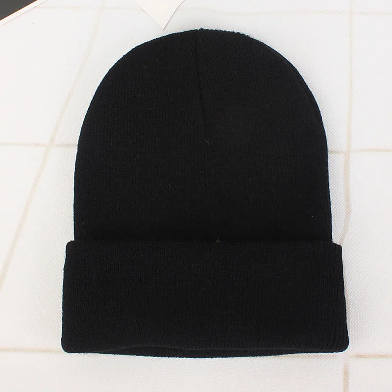 Fashion Solid Color Knitted Beanies Hat Winter Warm Ski Hats Men Women Multicolor Skullies Caps Soft Elastic Cap Sport Bonnet