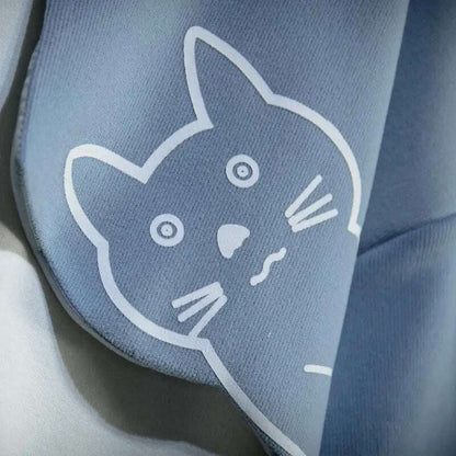 Harajuku Cat Print Hoodie - Japanese Style Sweatshirt - D&M Boutique 