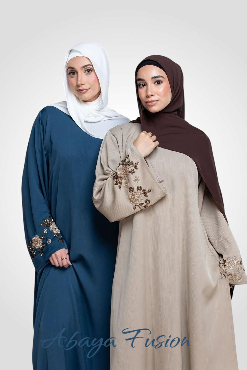 Elegance Handmade Bead work Abaya