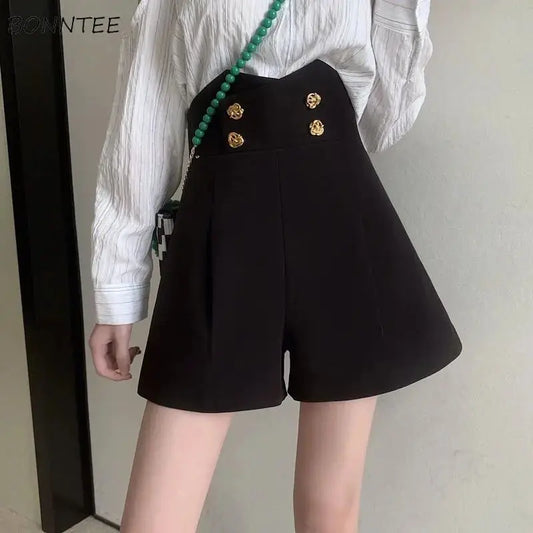 Women’s Winter Fashion Shorts – High Waist, Elegant, Korean Style - D&M Boutique