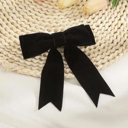 Velvet Bow Hair Barrettes for Women