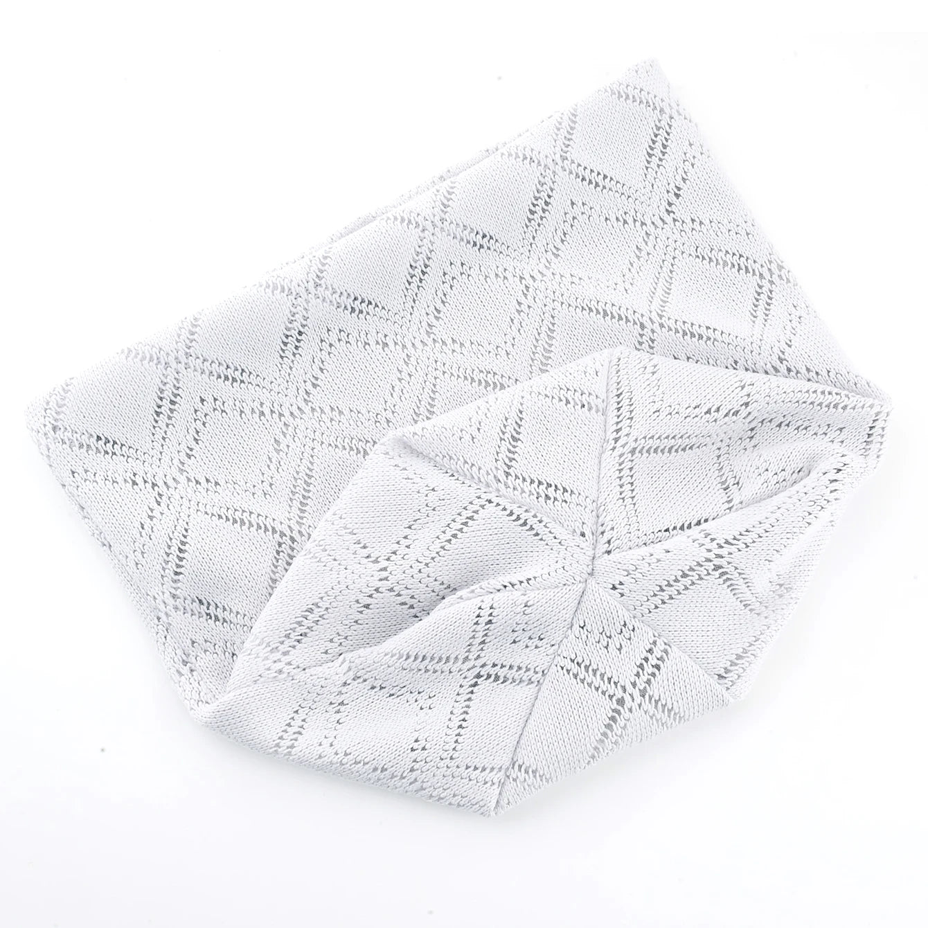 Women's Knit Diamond Mesh Slouchy Beanie Breathable Spring Summer Hat Lightweight Casual Outdoor Beanies Soft Sleep Bonnet Cap
