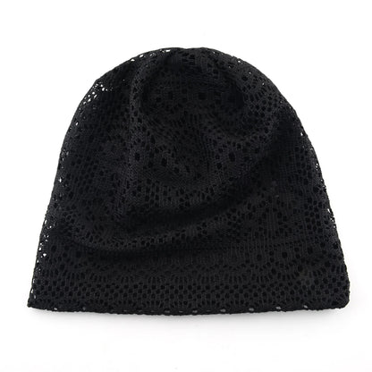 Women's Knitted Lace Lightweight Slouchy Hat Spring Summer Breathable Elegant Design Beanie For Lady Outdoor Casual Outfits
