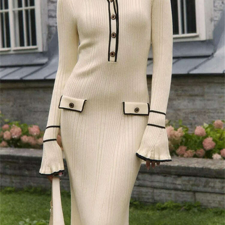 Ruffled Fashion Knit Dress
