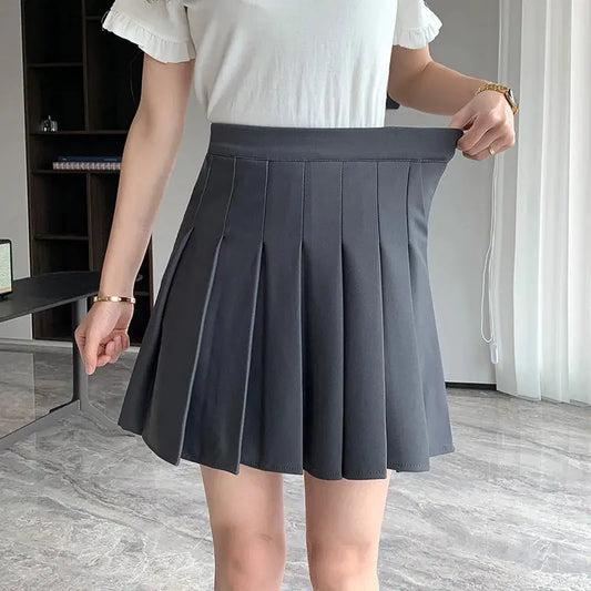 Rimocy Korean Elastic High Waist Pleated Mini Skirt for Women - D&M Boutique