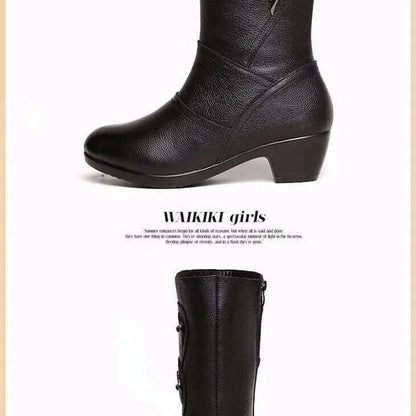 SBIP Mid-Calf Leather Boots