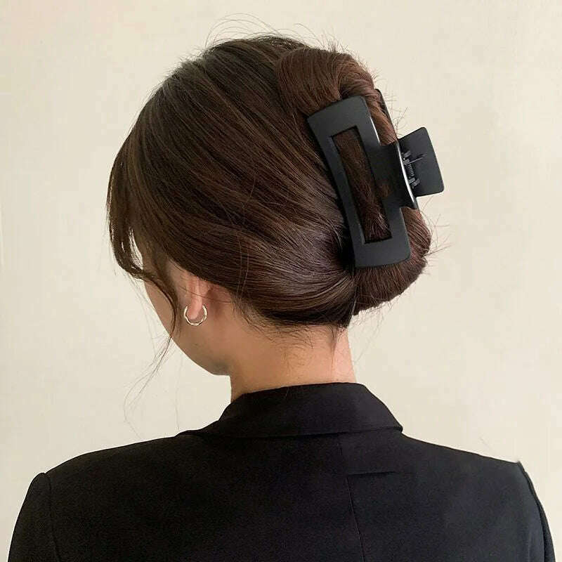 Large Black Letter Hair Clip.