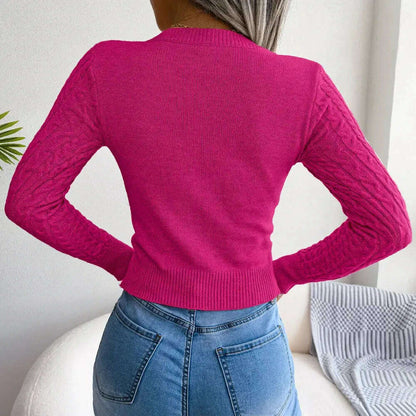 2024 Autumn/Winter Women's Sweater: Hollow Out, Long Sleeve - D&M Boutique 