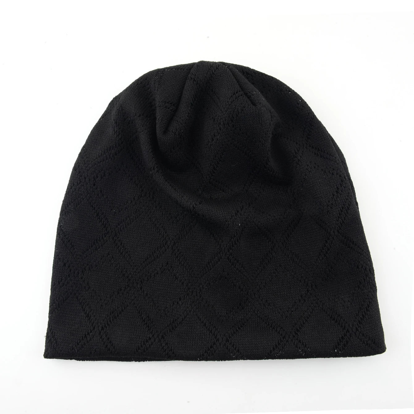 Women's Knit Diamond Mesh Slouchy Beanie Breathable Spring Summer Hat Lightweight Casual Outdoor Beanies Soft Sleep Bonnet Cap