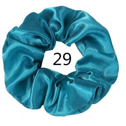 Vintage Satin Scrunchies Hair Bands for Women