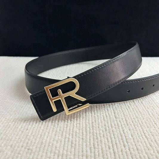High-Quality Split Leather 3.8cm Belt with Metal Buckle
