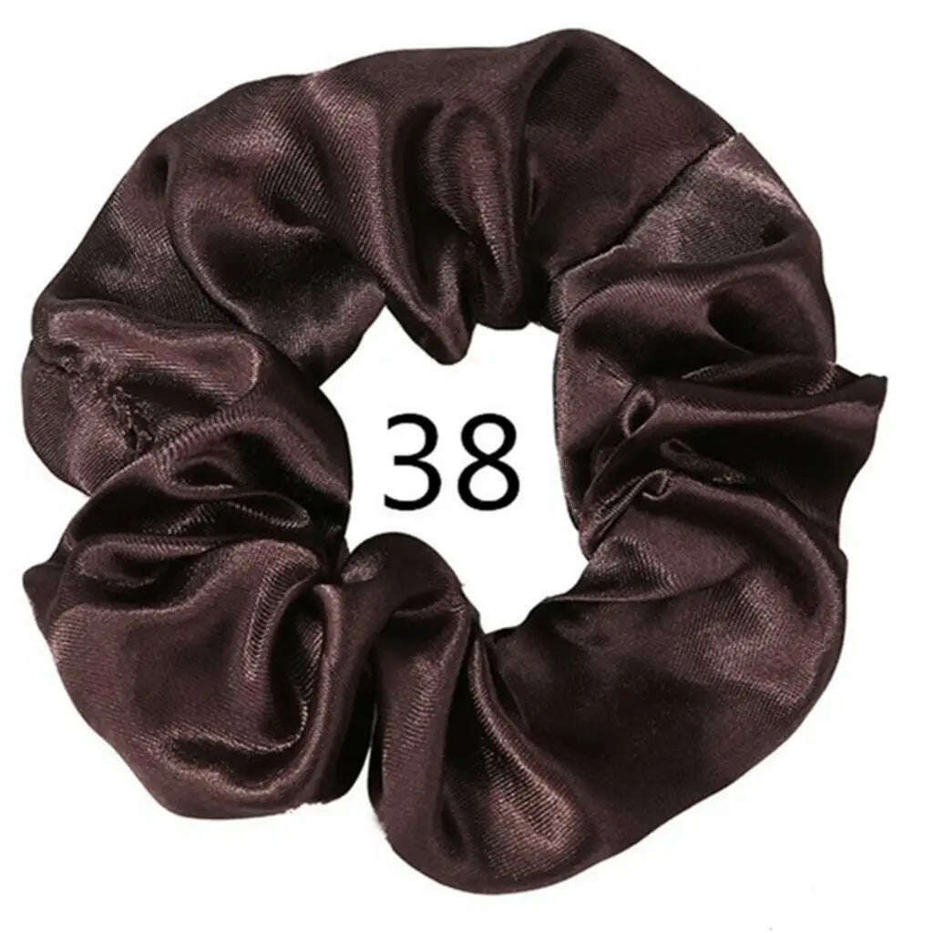 Vintage Satin Scrunchies Hair Bands for Women