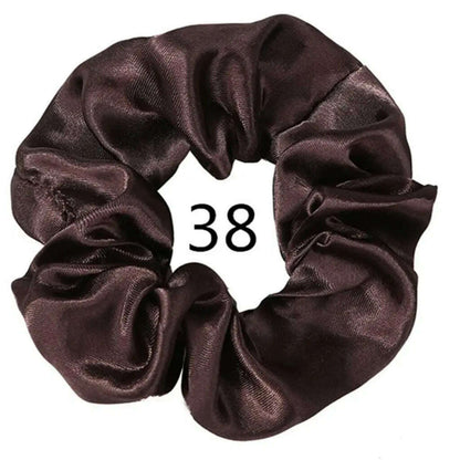 Vintage Satin Scrunchies Hair Bands for Women