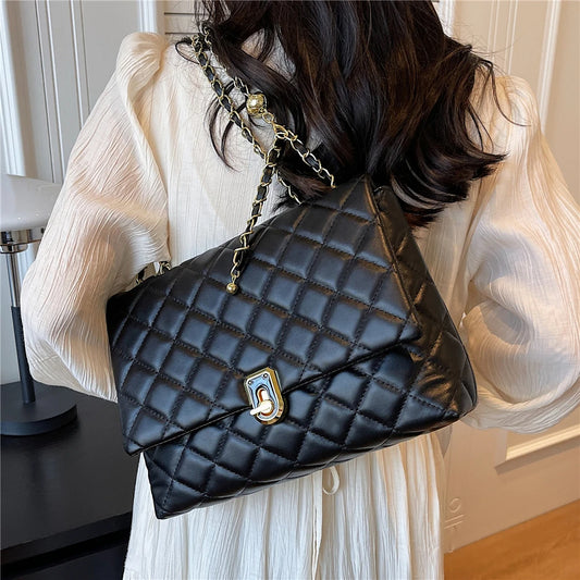 Burminsa Quilted Chain Shoulder Bag for Women