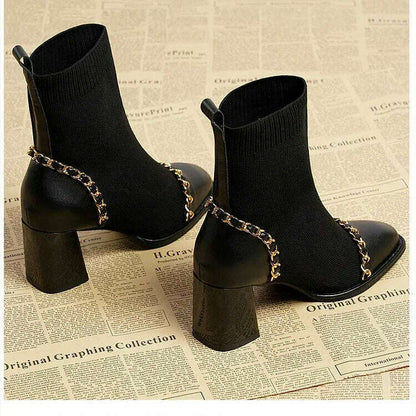 Slip-On Square Toe Women's Boots