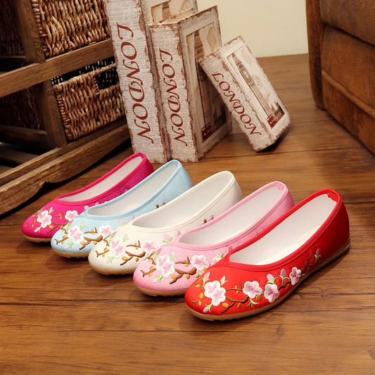 Comemore Embroidered Flats - Stylish & Comfortable