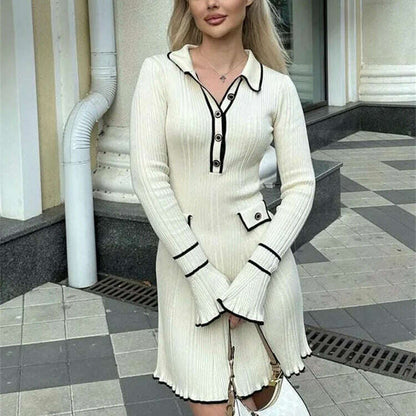 Ruffled Fashion Knit Dress