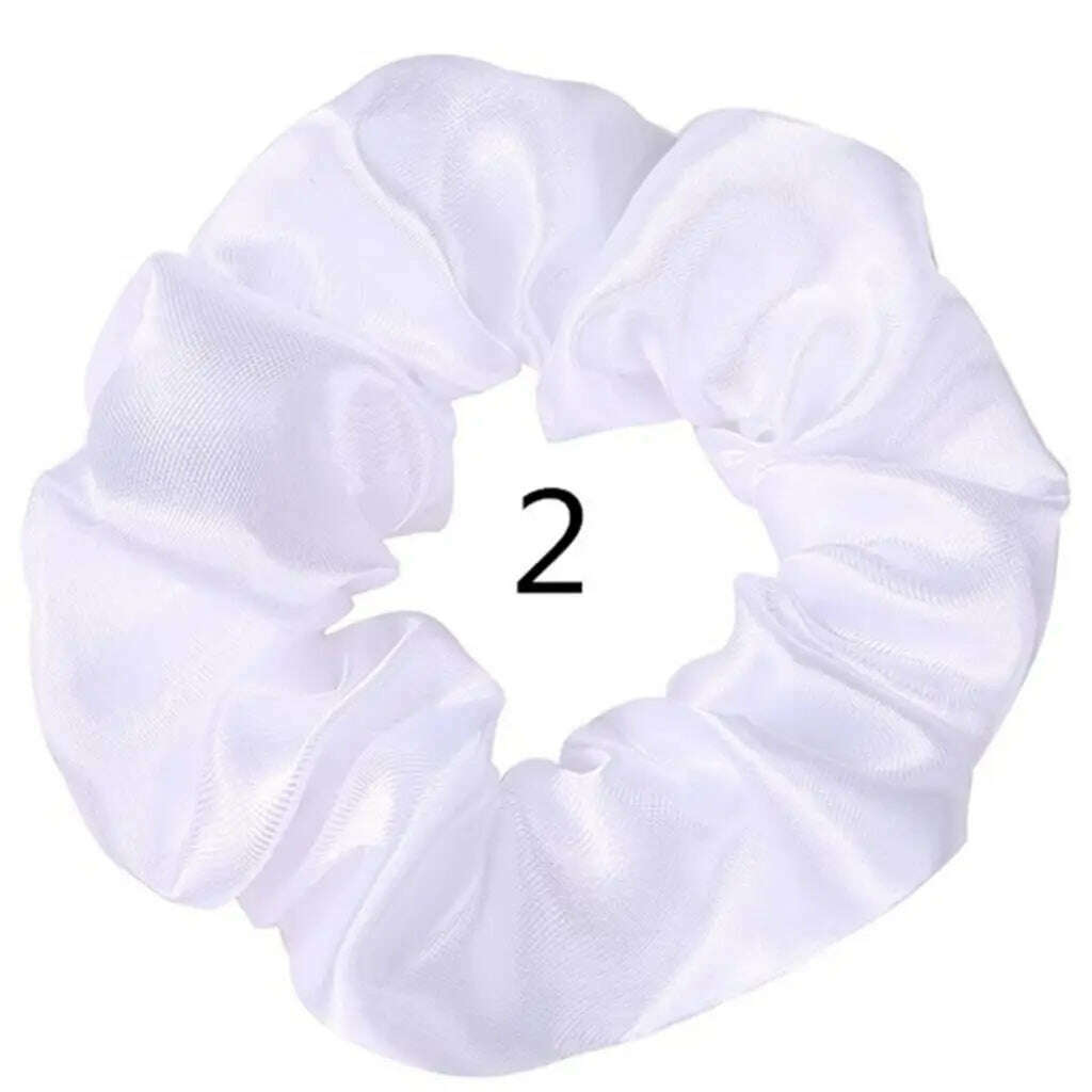 Vintage Satin Scrunchies Hair Bands for Women