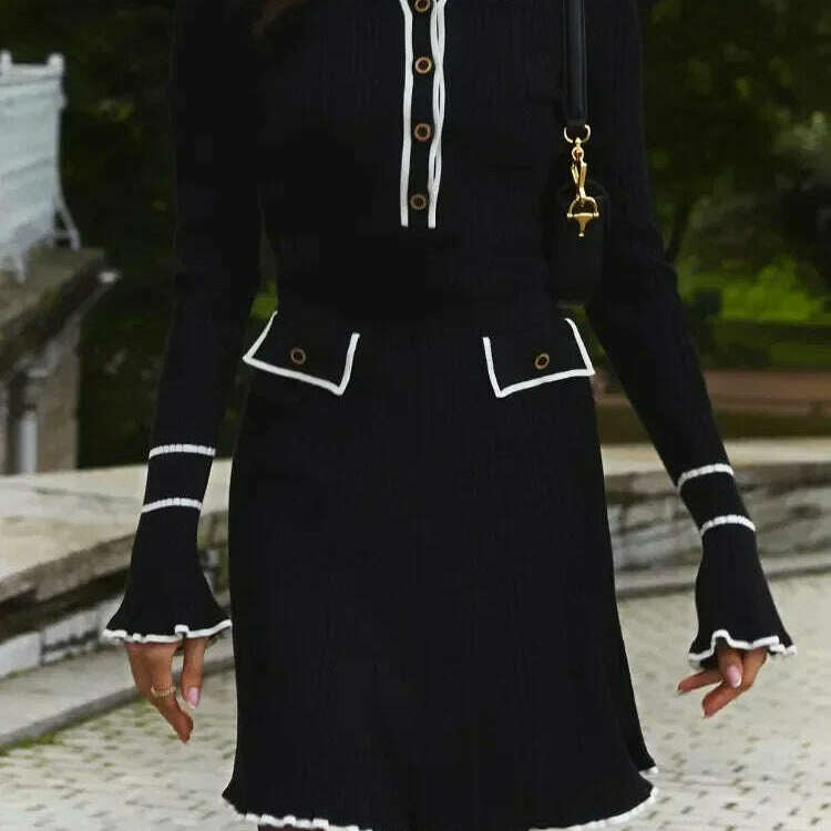 Ruffled Fashion Knit Dress
