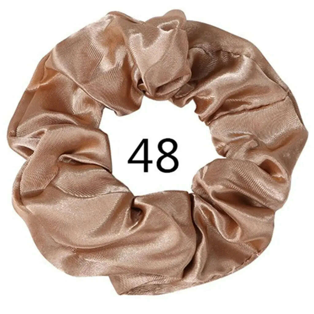 Vintage Satin Scrunchies Hair Bands for Women