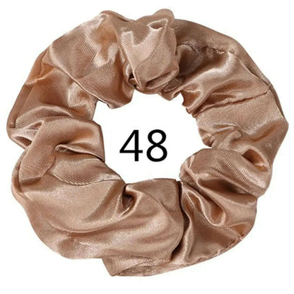 Vintage Satin Scrunchies Hair Bands for Women