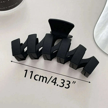 Large Black Letter Hair Clip
