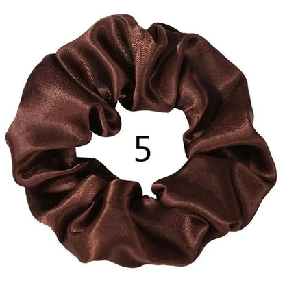 Vintage Satin Scrunchies Hair Bands for Women