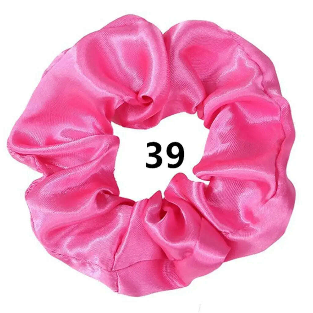 Vintage Satin Scrunchies Hair Bands for Women