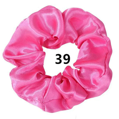 Vintage Satin Scrunchies Hair Bands for Women