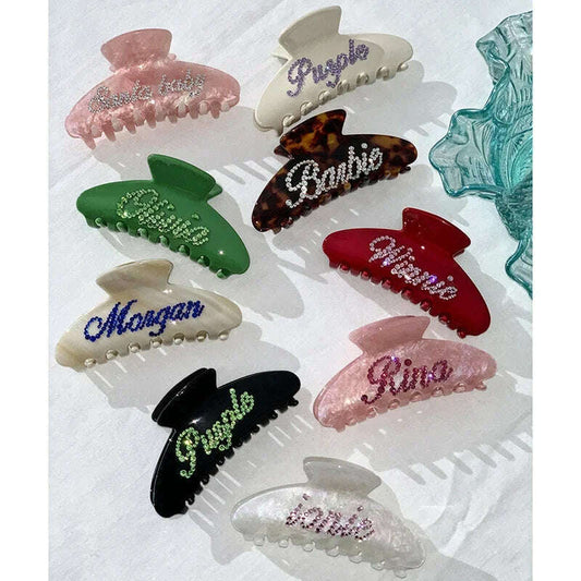 Handmade Customized Word Hairpins & Hair Claws