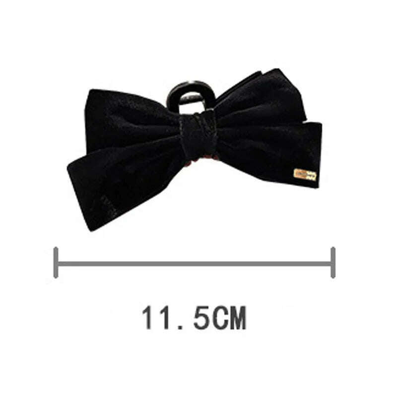 Velvet Double-Sided Bow Hair Clips - D&M Boutique